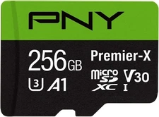 256GB Premier-X Class 10 U3 V30 microSDXC Card - 100MB/s, Waterproof & Durable