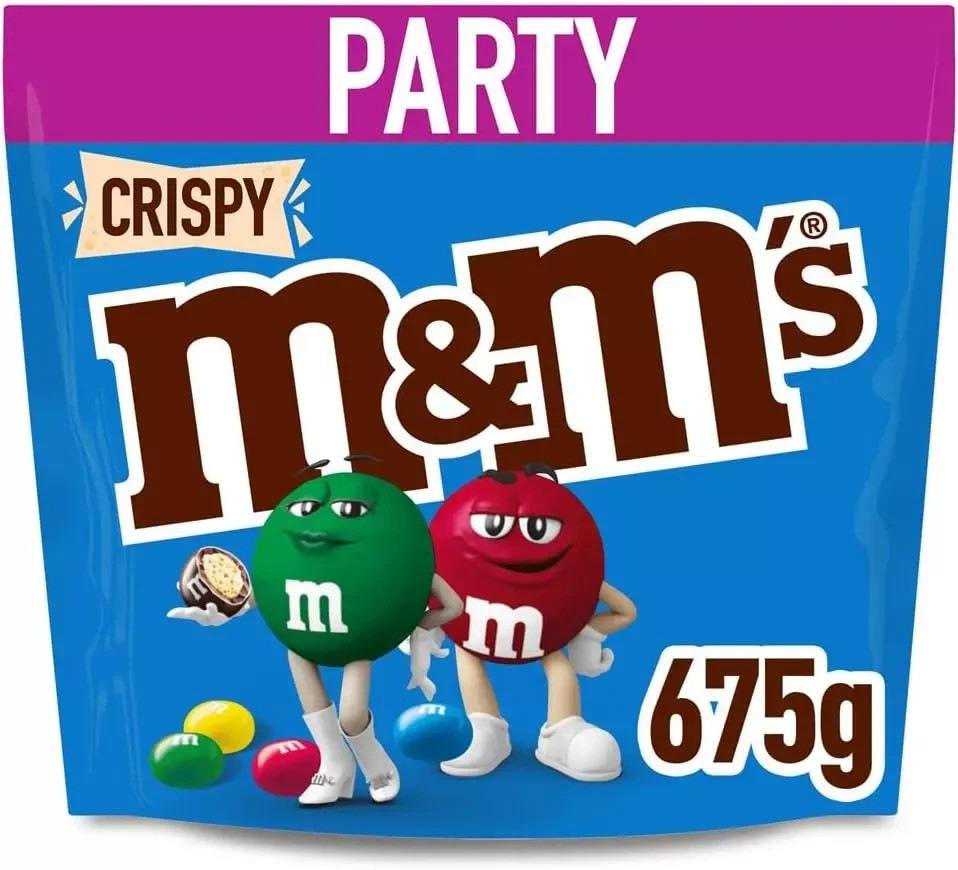 M&M'S Crispy Milk Chocolate Party Bulk Bag, Chocolate Gift & Movie Night Snacks