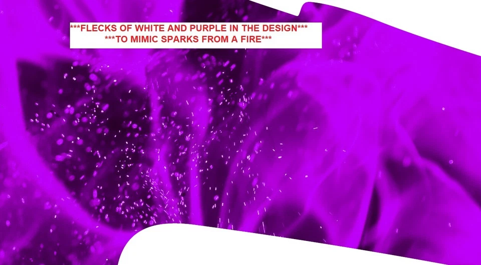 Calcomanía gráfica Firebird Hood 42" X 42" para Pontiac Trans Am PURPLE FLAMES Foto 3 de 4