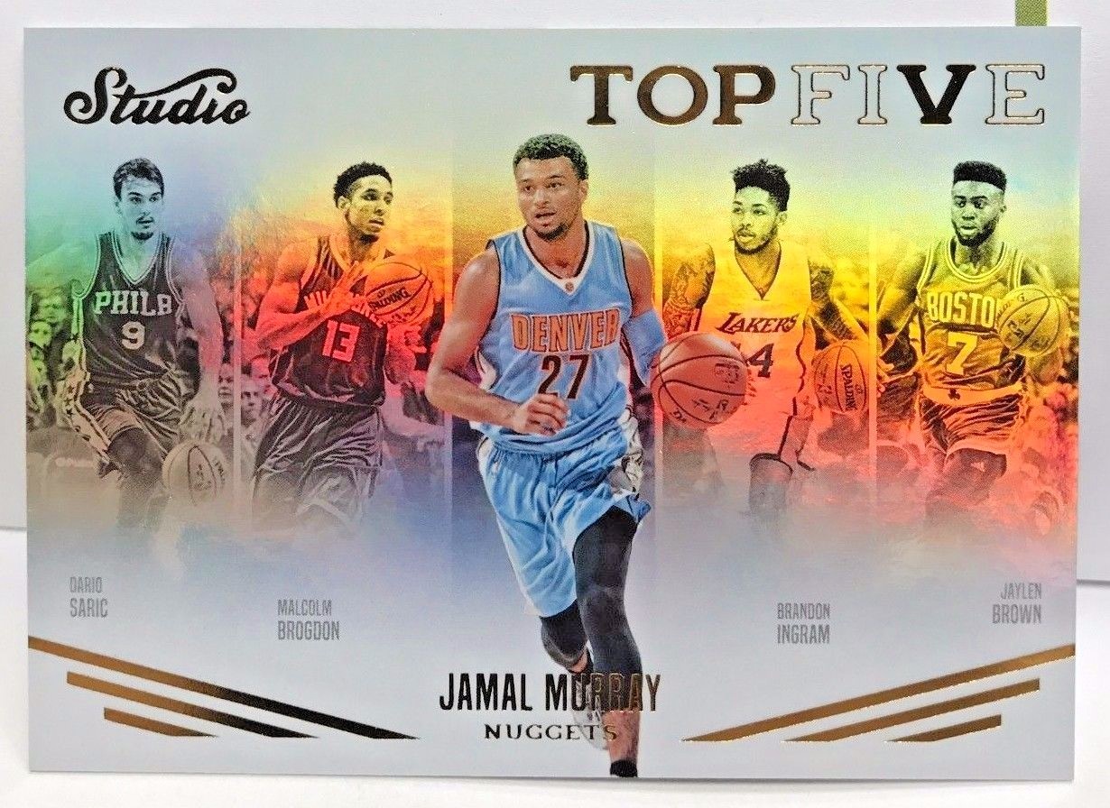 Jamal Murray 2016-17 Panini Studio Top Five Insert RC - 1:160 - MASTER CASE HIT!