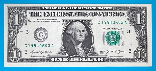 1994 June 3 : C 19940603 A BIRTHDAY Note $1 One Dollar Bill *UNC* - Picture 2 of 3