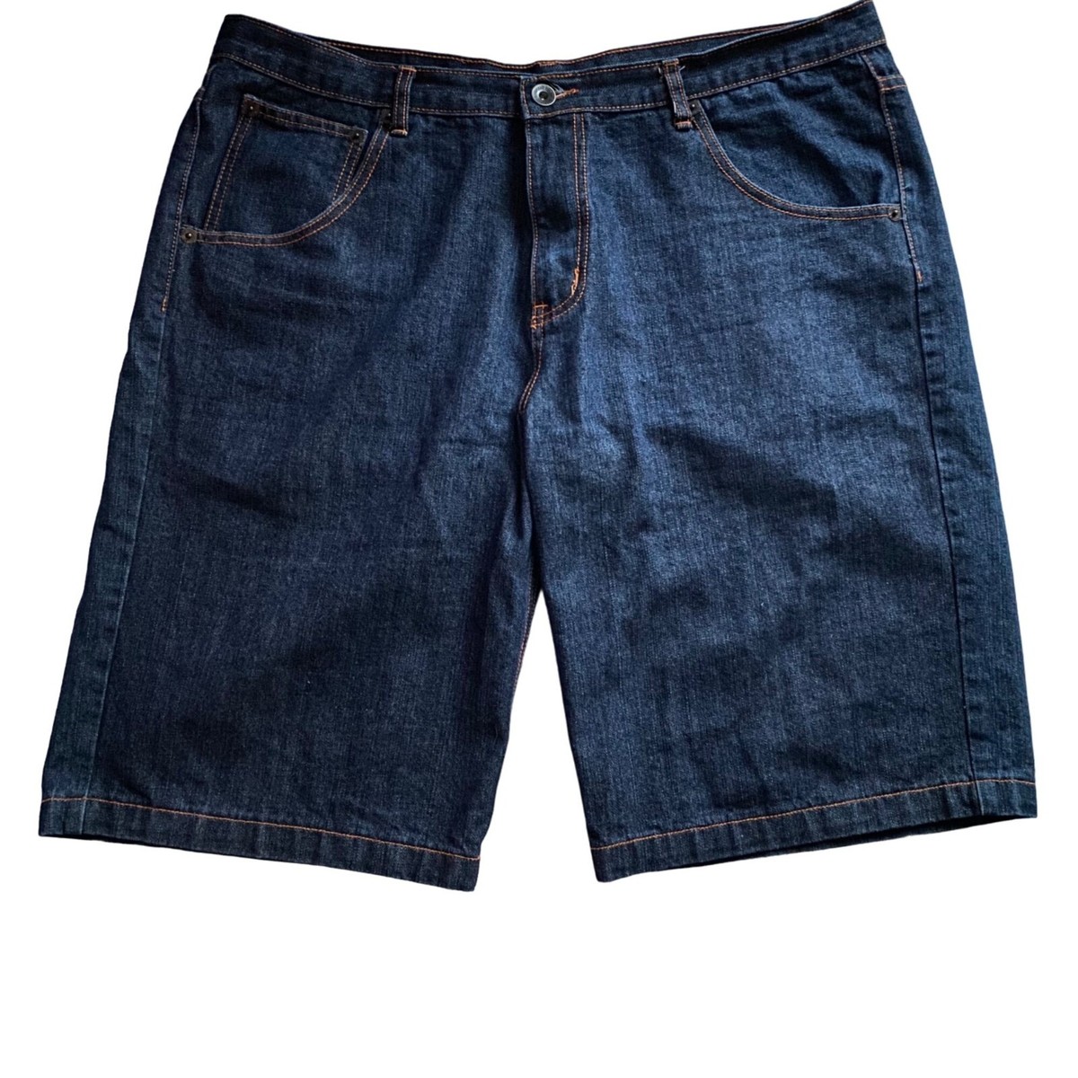 Brooklyn Basement BB Men Blue Ramie Blend Denim Jeans Shorts
