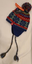 Ice Wear Hand Knitted Youth Kids 7-12 Years Hat Snow 100 Wool New With Tags