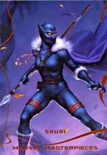 2022 Marvel Masterpieces LEGENDARY ORANGE #46 Shuri  04/99
