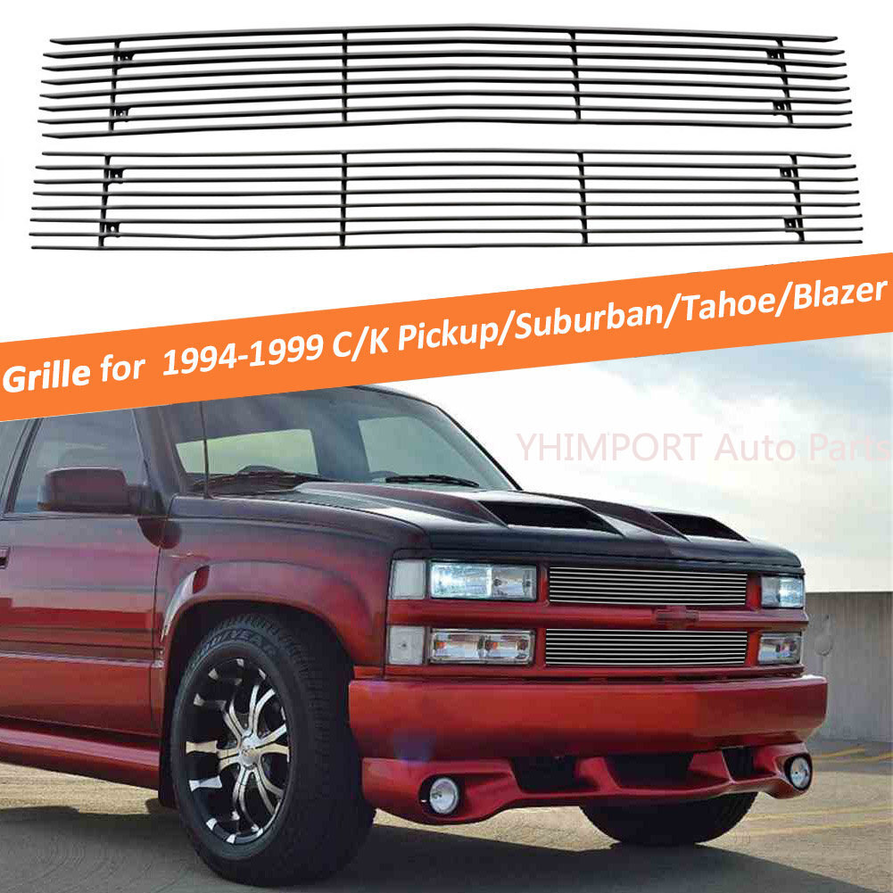 Fits 94-99 Chevy C/K Pickup/Suburban/Tahoe/Blazer Billet Grille Chrome Grills