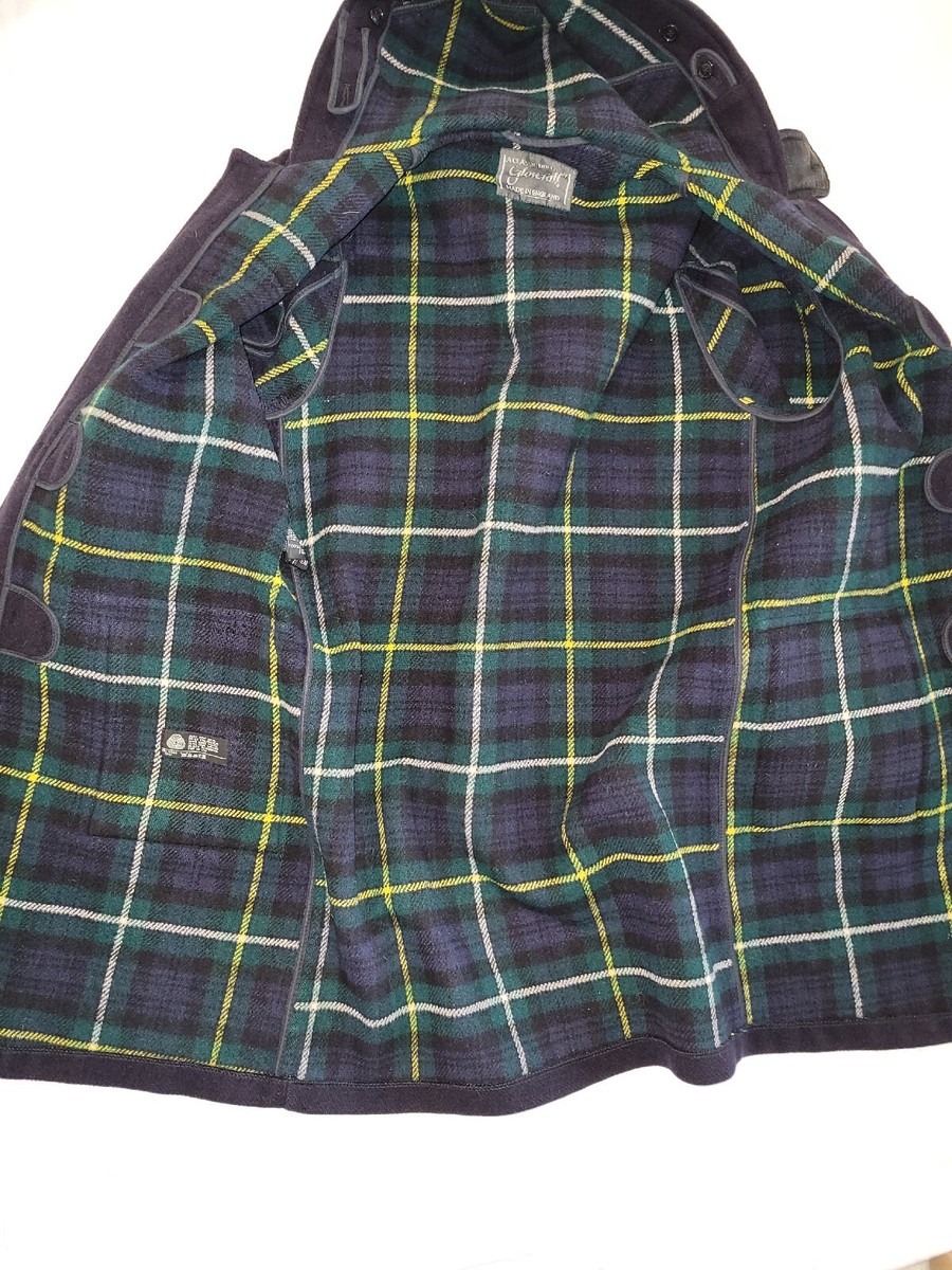 グローバーオール　ダッフルコート　英国製　カシミヤ混　チェック柄　4XL相当 グローバーオール ダッフルコート 英国製 カシミヤ混 チェック柄 4XL
