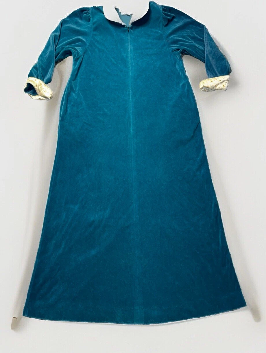 CHRISTIAN DIOR x SAKS FIVE AVENUE x VINTAGE abito accappatoio zip turchese medio