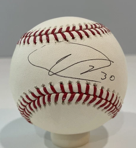 Ubaldo Jimenez signed ROMLB Rawlings Baseball COA Cleveland Indians Rockies !
