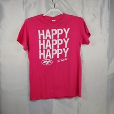 Duck Commander Pink White Delta T-shirt Happy Happy Happy Slogan Wms Sz S