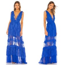 Alexis Umbria Lace Maxi Dress Electric Blue Size Medium NWT