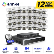 ANNKE 32CH NVR 12MP POE Security Camera System Color Night Audio Recording IP67