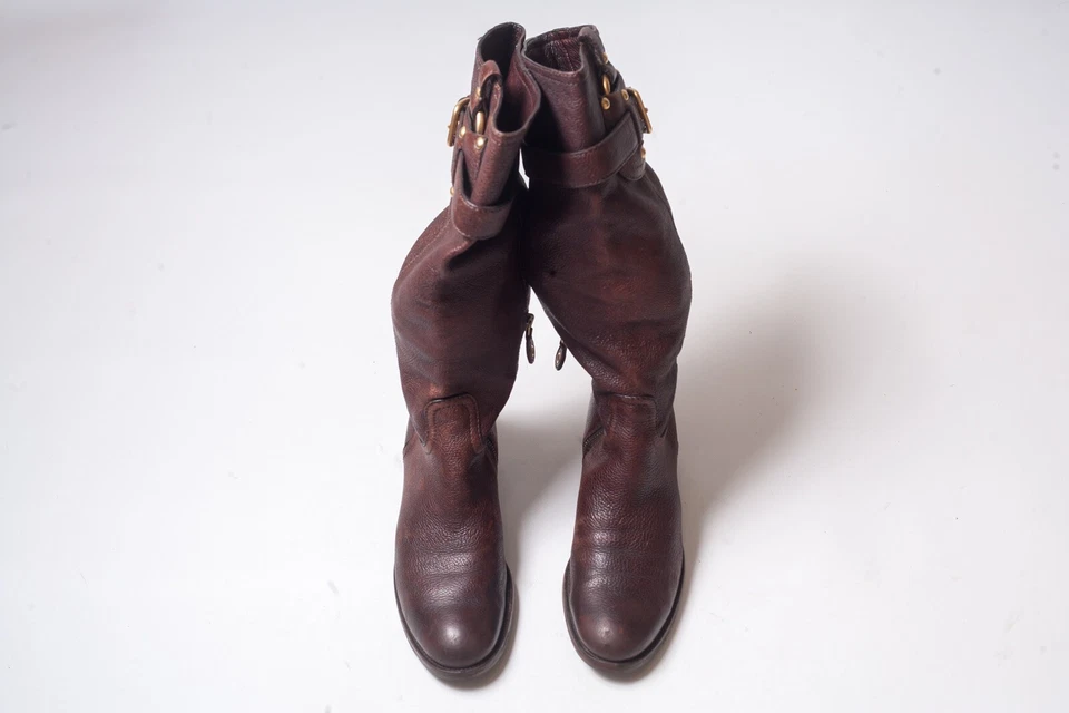 ZAPATO COCHE Mujer Botas Cuero Marrón Talla EU 37 / US 7 Foto 4 de 4