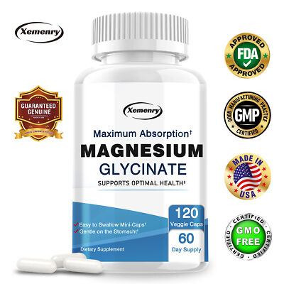 Magnesium Glycinate 600mg - Calm, Stress, Leg Cramp, Sleep Support, Bone Health