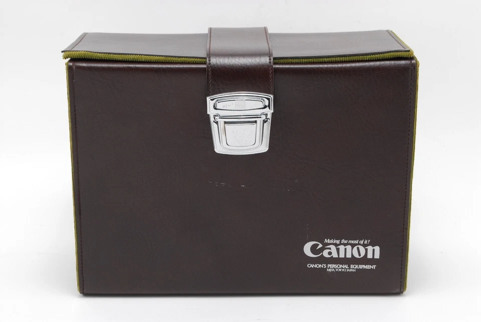 【COMO NUEVO】 Bolsa de cuero marrón vintage para cámara Canon Estuche rígido Caja para SLR de JAPÓN Foto 2 de 4