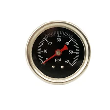 Universal Gauge Liquid Oil Pressure Fuel Pressure Gauge 0-60psi 1/8" NPT Mount