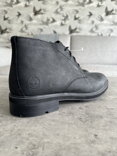 Stivali Timberland Windbucks da uomo neri in pelle pieno fiore impermeabili stivali chukka - Foto 15 di 24