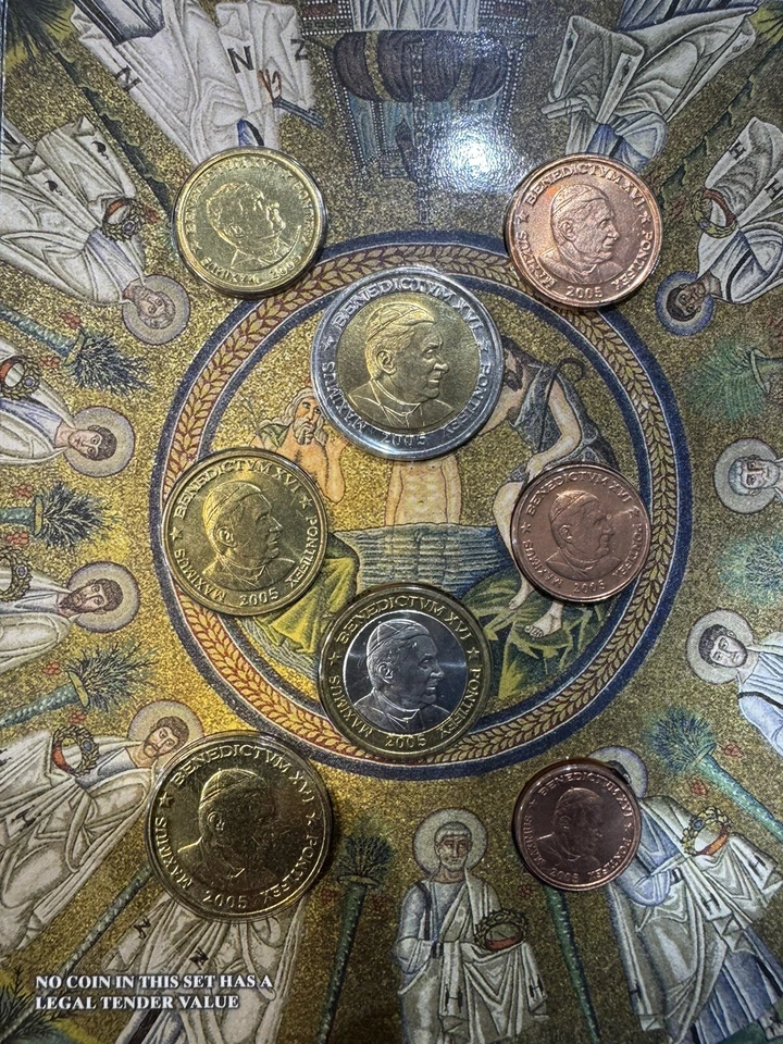 Rare pièce D’essai Vatican 2005 de collection. 5 Centimes à 2 Euros. - Photo 3/4
