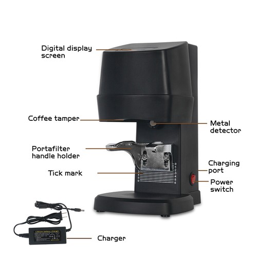 Elektrische Kaffeepamper 58 mm kommerzielle Automatik Cafe Bohnenpulver Presse Espresso - Bild 2 von 14