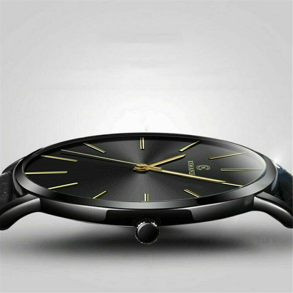 Trendy Men Ultra Thin Minimalist Watch Slim Leather Strap Trendy Men Ultra Thin Minimalist Watch Slim Leather Strap
