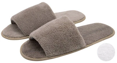 ZOLLNER 10er Set Frotteeslipper Hausschuhe Hotelschuhe Gästehausschuhe weiß oder fango