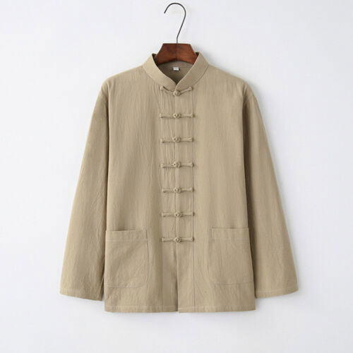 Men Chinese Traditional Kung Fu Tai Chi Coat Tang Suit Uniform Jacket Clothing C - Picture 19 of 60