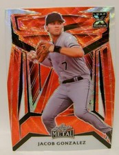 JACOB GONZALEZ #1 /3 BASE CARD LEAF METAL BASEBALL 2023