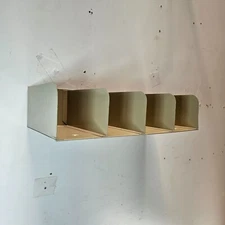 MMF Industries 4-Pocket Wall-Mounted / Desktop Steel Check Holder Light Beige