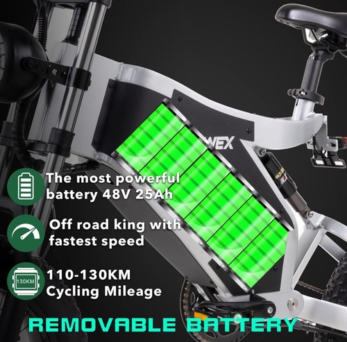 Ebike Fuoristrada Da 20 Pollici Per adulti batteria da 48v 25ah - Foto 4 di 6