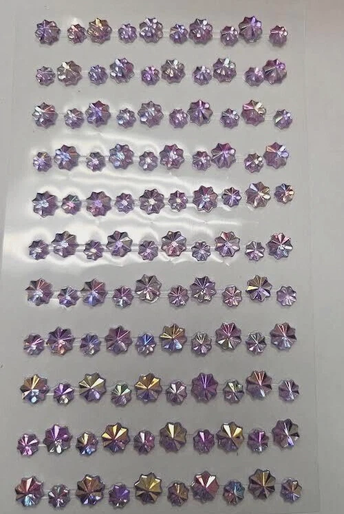 CraftbuddyUS 110 un. FLOR LILA AB Gemas de estrás autoadhesivas Boda Artesanía Foto 2 de 2