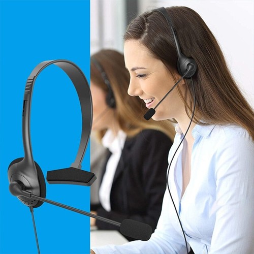 Telephone Headset with Microphone Noise Cancelling & Volume Control, for Office - Photo 2/8