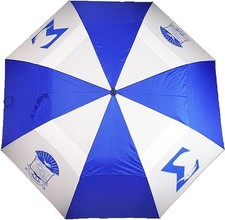 Phi Beta/ Beta; Sigma Wind Resistant Auto Open Jumbo Umbrella Blue/White - 30"