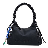 Desigual Montville Half Logo Shoulder Bag Schultertasche Tasche Black Schwarz