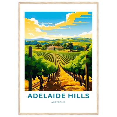 Adelaide Hills Travel Print Adelaide Hills Poster Australia Wall Art Framed