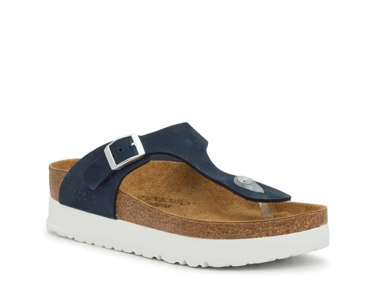 Birkenstock Women's Papillio by Birkenstock Gizeh Platform Sandal 1031413 Navy