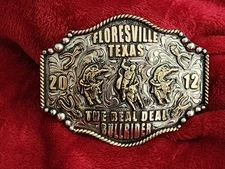 Rodeo☆2012☆X~Treme BULLRIDING Champion Trophy Buckle☆Floresville Texas☆Rare☆W97