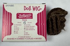 Dollspart Size 6 LLC Light Brown Doll Wig Dynel - Vintage 50s 60s 3