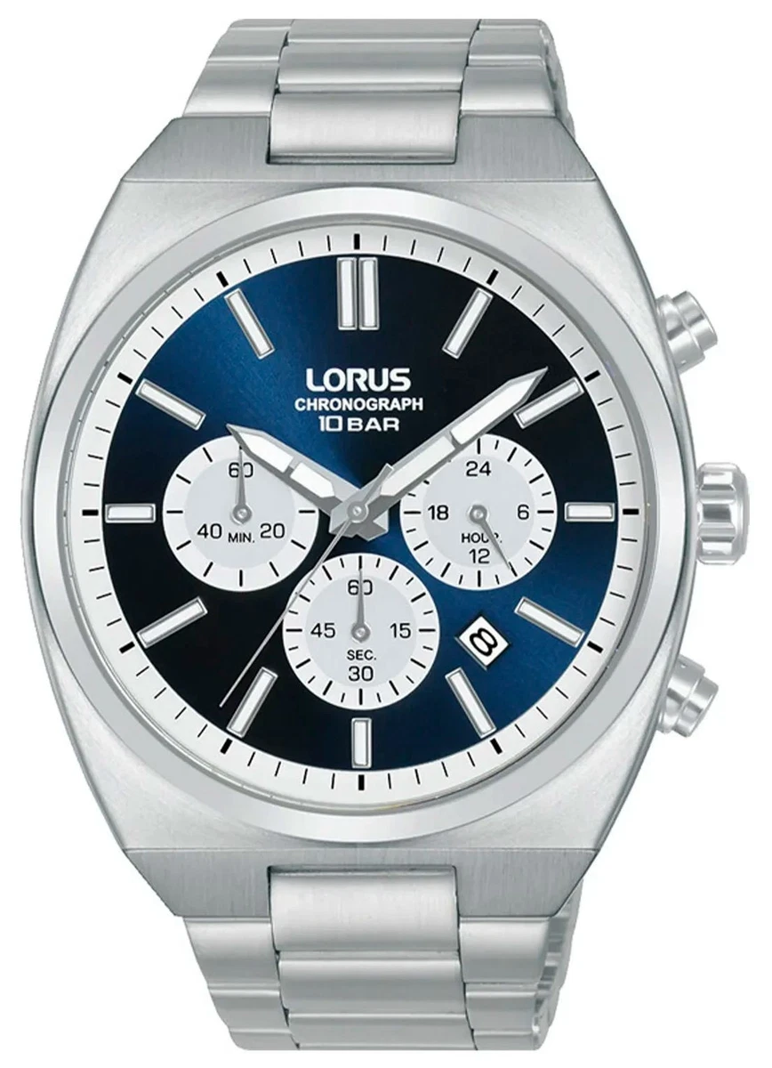 Orologio Uomo Lorus Cronografo In Acciaio Quadrante Blu WR 50 Metri - Idee Preziose Vendita Online di Orologi - Gioielli - Articoli da Regalo