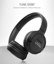 JBL Tune 510BT Wireless Bluetooth On-Ear Headphones Pure Bass 40H Battery -Black