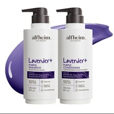 Alfheim Lavender Purple Shampoo  Conditioner Set Blonde Gray Hair Lavender Oil
