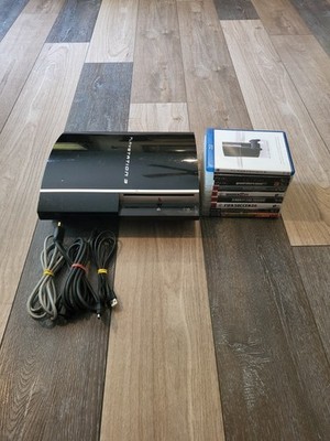 Sony PS3 Fat CECHK01 Console W/ 8 Games Tested Working In Good Condition