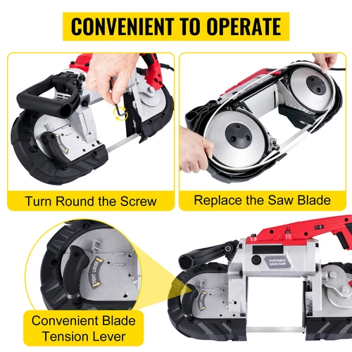 Portable Band Saw Variable-Speed 110V Deep Cut 10-Amp Motor w/ Alloy Base - Picture 6 of 12