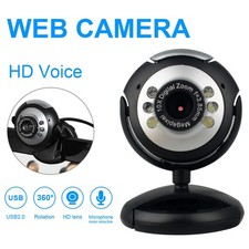 USB HD Webcam Camera Web Cam with LED Microphone For PC Laptop Computer Desktop