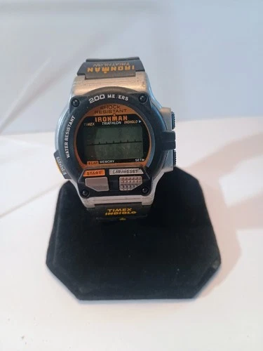 Vintage Timex Ironman 1997 Watch Mens Digital 43mm Orange 200m Needs Battery