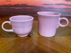 Set of (2) Fiesta Coffee Mug & Cup (Rare  pale pink)
