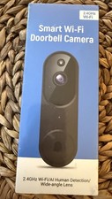 Smart 2.4GHz Wi-Fi Doorbell Camera Wide Angle Lens NEW Black