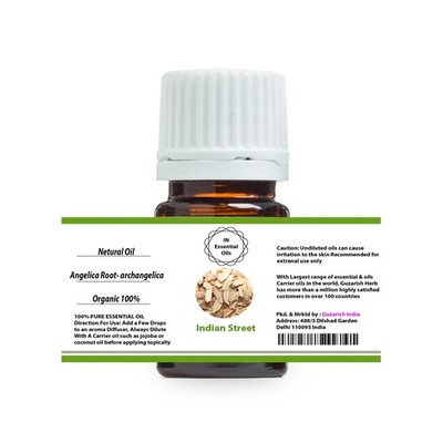 INDIAN STREET ANGELICA ROOT PURE THERAPEUTIC GRADE ESSENTIAL OIL 3ML TO 100ML
