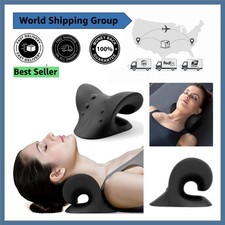 Memory Foam Neck Stretcher - Portable Cervical Traction Pillow for Pain Relief