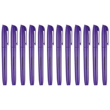 Purple Highlighter 12 Pack High Lighters No Bleeds Highliters Pens Neon
