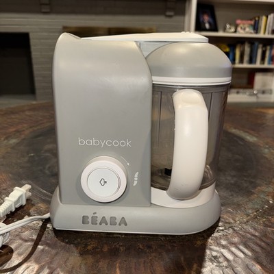 BEABA Babycook Solo 4 in 1 Homemade Baby Food Maker Cooker Processor Grey EUC