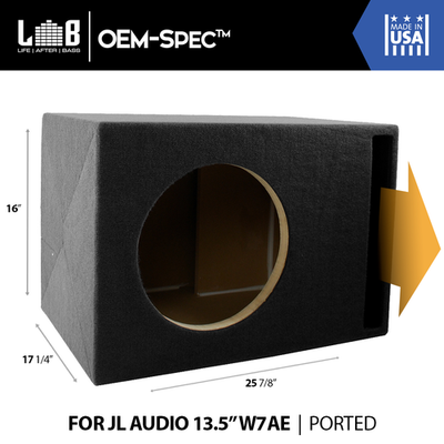 2.375 ft³ @ 34.6Hz Ported Enclosure Box for JL Audio 13½